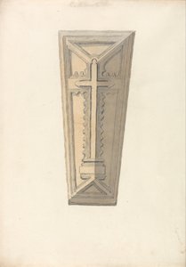Studie van een kistdeksel uit een () Norfolk kerk door John Sell Cotman