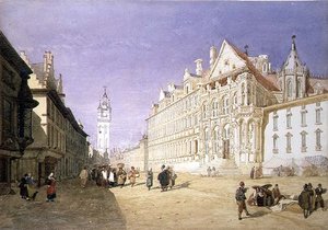 Het stadhuis van Gent door John Sell Cotman