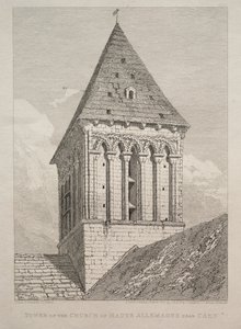 Toren van de Kerk van Haute Allemagne bij Caen door John Sell Cotman