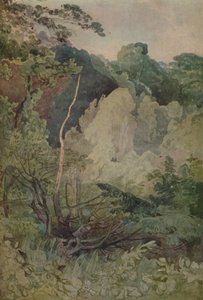 Bomen bij de Greta-rivier door John Sell Cotman