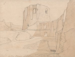 Uitzicht op de Donjon van Chateau Gaillard, bij Andelys, Normandië