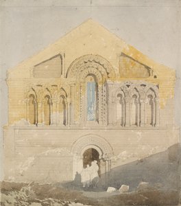 Westelijke Voorkant van Castle Rising Church, Norfolk door John Sell Cotman