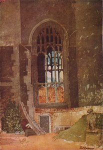 Raam tussen St. Andrews Hall en de Nederlandse Kerk, Norwich, c1908 door John Sell Cotman