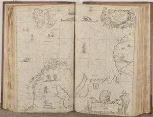 Een kaart van de zeekusten van Rusland, Lapland, Finmarke, Nova Zemla en Groenland, 1671
