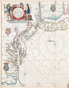 Een kaart van de zeekusten van New England, New Jersey, Virginia, Maryland en Carolina van Cape Cod tot Cape Hatteras door John Seller