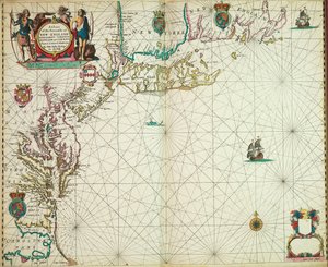 Een kaart van de zeekusten van New England, New Jersey, Virginia, Maryland en Carolina van Cape Cod tot Cape Hatteras door John Seller