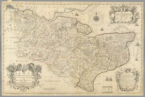 Kent, daadwerkelijk onderzocht en afgebeeld door John Seller, ca. 1680