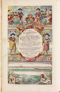 De Engelse piloot het eerste boek: beschrijving van de noordelijke navigatie, c.1671 door John Seller