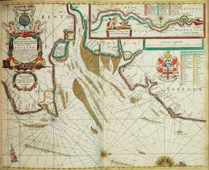 De kust van Engeland van Southforeland tot Orfordness door John Seller