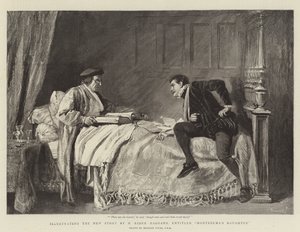 Illustratie van het nieuwe verhaal van H Rider Haggard, getiteld Montezuma