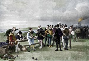 De Armada in zicht, Plymouth hoe, 1880, 1911