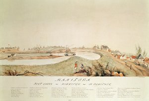 Manitoba, met een Hudson Bay Company Trading Station, 1871