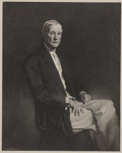 Portret van John D. Rockefeller, print gemaakt door Timothy Cole