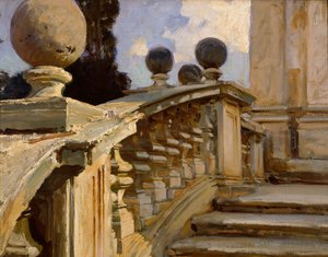 Een balustrade, c1880-1920 door John Singer Sargent