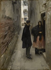 Een straat in Venetië, ca. 1880-82 door John Singer Sargent