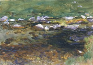 Beek en Weide door John Singer Sargent