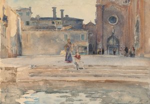 Campo dei Frari, Venetië, ca. 1880 door John Singer Sargent