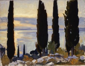 Cipressen bij San Vigilio door John Singer Sargent