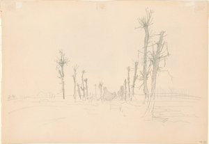 Verwoest Landschap [verso], 1918