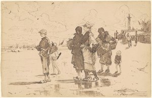 Op weg naar de visvangst door John Singer Sargent