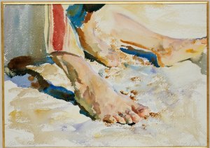 Voeten van een Arabier, Tiberias door John Singer Sargent