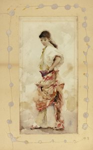 Meisje in Spaanse kostuum, voor 1880