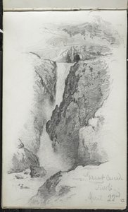 Grote Waterval, Tivoli, Italië, 22 april 1869