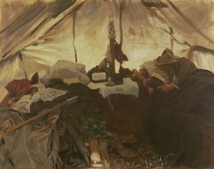 In een tent in de Canadese Rockies, 1916