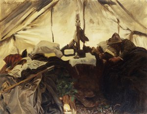 Binnen in een Tent in de Canadese Rockies, 1916