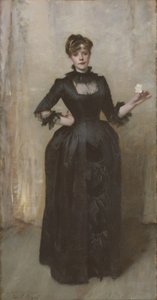 Dame met de Roos (Charlotte Louise Burckhardt) door John Singer Sargent