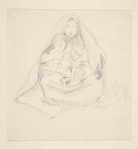 Madonna en kind door John Singer Sargent