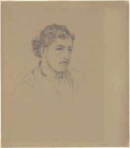 Man met Krullend Haar, 1872 door John Singer Sargent