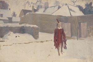 Poppetje in de sneeuw