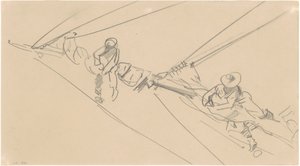 Mannen op een Spar, c. 1876 door John Singer Sargent