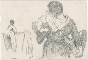Moeder en kind [recto], ca. 1871-1872 door John Singer Sargent