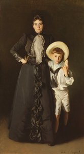 Portret van Mevrouw Edward L. Davis en haar Zoon, Livingston Davis, 1890