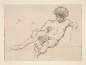 Liggende naakte figuur door John Singer Sargent