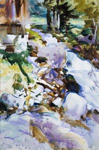 Snelstromende Beek, c.1904-11 door John Singer Sargent