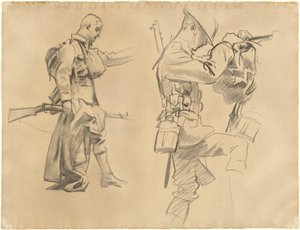 Studies voor "Gassed" (recto)