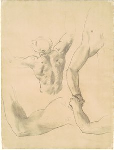 Studies voor "Twee Klassieke Mannelijke Figuren die Worstelen"