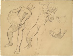 Studies van Notus voor De Winden door John Singer Sargent