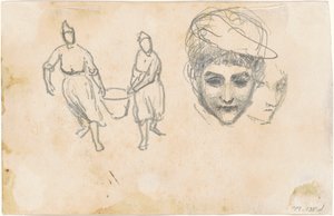 Studies van Boeren [verso] door John Singer Sargent