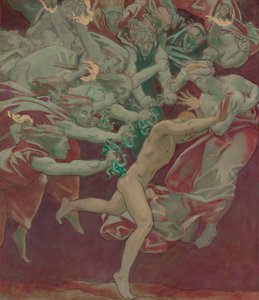 Studie voor het Museum of Fine Arts, Boston, Muurschilderingen: Orestes en de Furiën