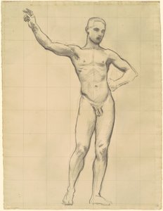 Studie van Apollo voor "Apollo en de Muzen" door John Singer Sargent