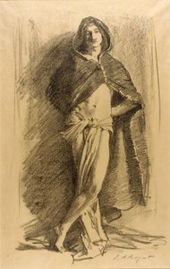 Studie van een jonge man (Gehuld) door John Singer Sargent