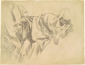 Studie van de Kruisiging voor "Vijftien Mysteries van de Rozenkrans" door John Singer Sargent