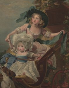Twee prinsessen, Sophia en Amelia, dochters van Zijne Majesteit, Koning George III, c.1785