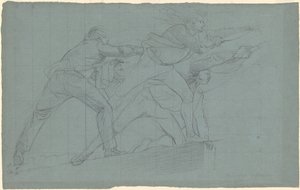 Studie voor "De nederlaag van de drijvende batterijen bij Gibraltar" door John Singleton Copley