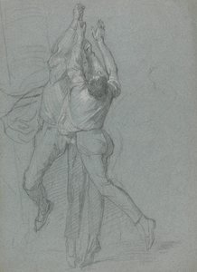 Studie van matrozen die een vlag hijsen voor de overwinning van Lord Duncan door John Singleton Copley