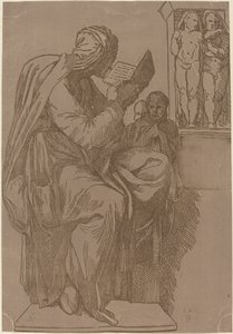 Een Sibylle die leest door John Skippe after Michelangelo